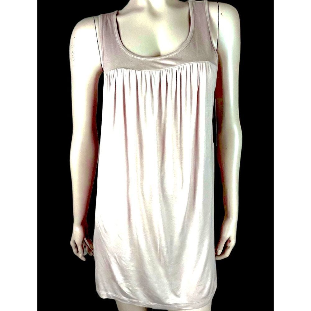 NWT Daisy Fuentes Glam Gold & Cream Sleeveless Tunic/Tank Size Medium
